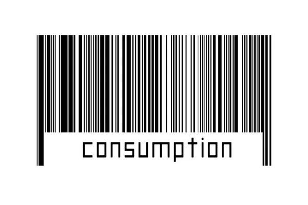 Digitalization Concept Barcode Black Horizontal Lines Inscription Consumption — Stock Fotó