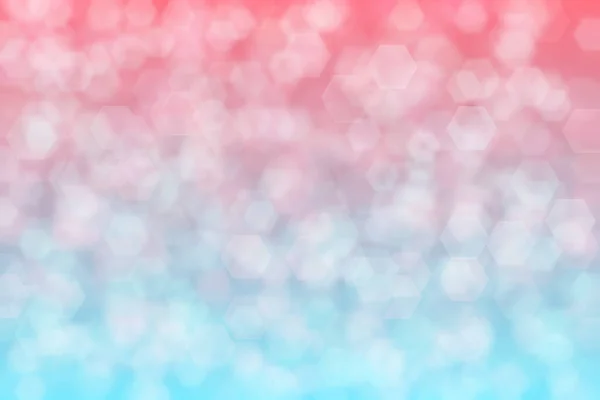 ピンクと青の抽象的な背景六角形のボケ模様 — ストック写真