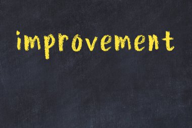 Siyah masadaki tebeşir el yazısı yazması geliştirme