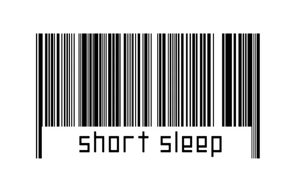碑文の短い睡眠下の白い背景にバーコード 貿易とグローバル化の概念 — ストック写真