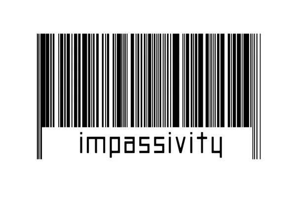 Barcode White Background Inscription Impassivity Concept Trading Globalization — Stock Photo, Image