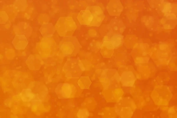 Golden Abstract Defocused Background Hexagon Shape Bokeh Spots — Stock Photo, Image