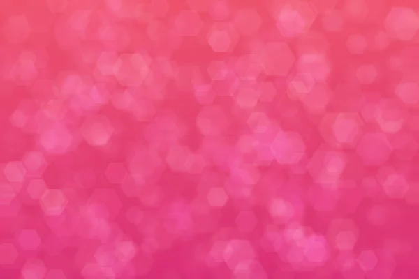 Fondo Desenfocado Abstracto Rosa Con Manchas Bokeh Forma Hexágono — Foto de Stock