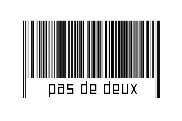Ψηφιοποίηση Έννοια Barcode Μαύρο Οριζόντιες Γραμμές Επιγραφή Pas Deux Παρακάτω — Φωτογραφία Αρχείου