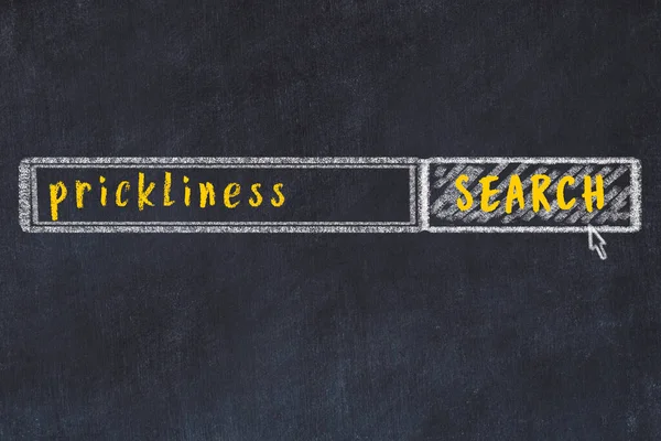 Siyah karatahtaya arama motoru çiziliyor. Huysuzluk arama kavramı