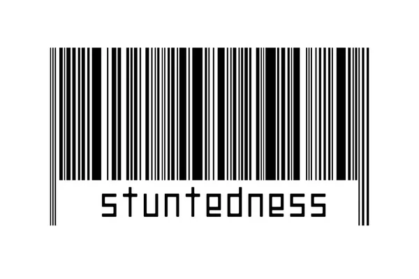 Digitaliseringsconcept Barcode Van Zwarte Horizontale Lijnen Met Daaronder Opschrift Stuntedness — Stockfoto