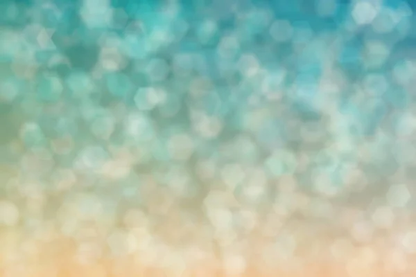 Bruin Turquoise Abstracte Gedecentreerde Achtergrond Zeshoekige Bokeh Patroon — Stockfoto