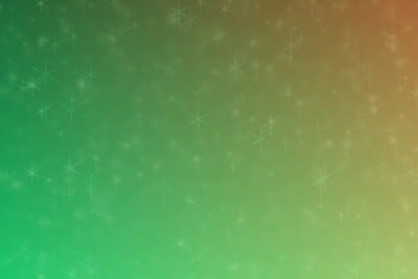 美しい抽象的なオリーブと星形のボケと緑の背景 — ストック写真