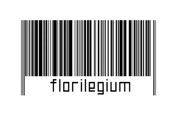 Code Barres Sur Fond Blanc Avec Inscription Florilegium Dessous Concept — Photo
