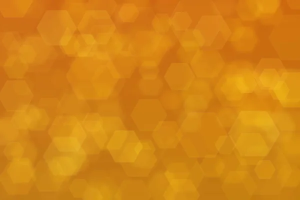 六角形のボケスポットと美しい抽象的な黄金の背景 — ストック写真