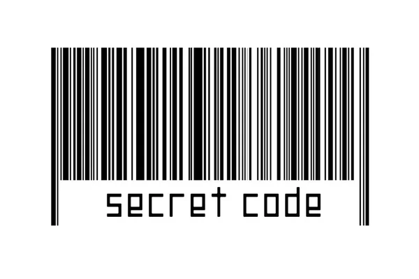 Digitalisierungskonzept Barcode Schwarzer Horizontaler Linien Mit Inschrift Geheimcode Unten — Stockfoto