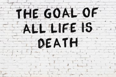 Üzerinde mantıklı alıntıların yazılı olduğu siyah boyanmış beyaz tuğla duvar.