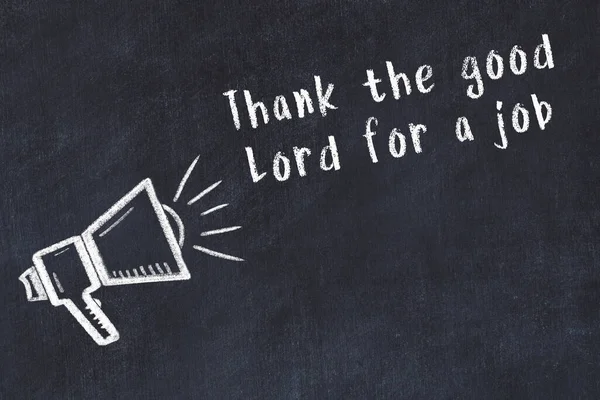 Bilge motivasyonel yazıtlı siyah karatahtaya hoparlör çizimi