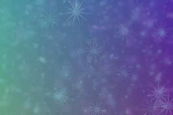 Purple Green Abstract Defocused Background Star Shape Bokeh Spots — Stock Photo, Image