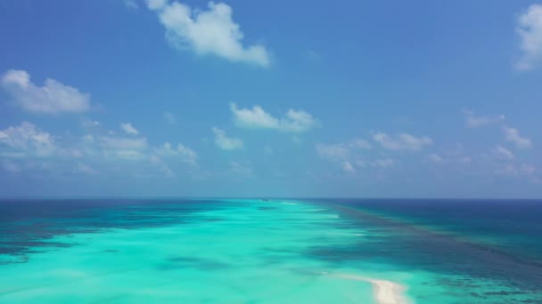 Vista Serena Beira Mar Natureza Exótica República Dominicana Caribe — Vídeo de Stock