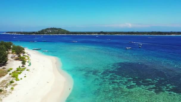 Беспилотник Летит Над Большим Островом Наслаждаясь Природой Бали Индонезия Стоковое Видео
