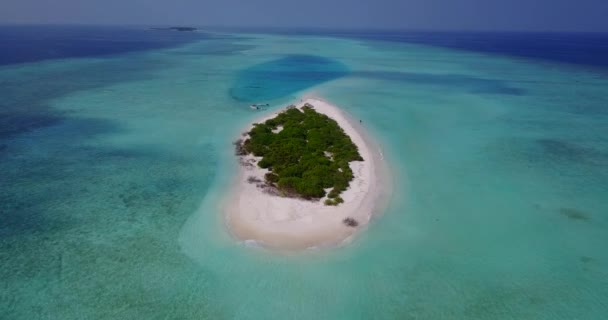 Красиві Пташиного Польоту Мальдіви Тропічний Пляж Подорожі Відпочинок Концепції Ліцензійні Стокові Відео