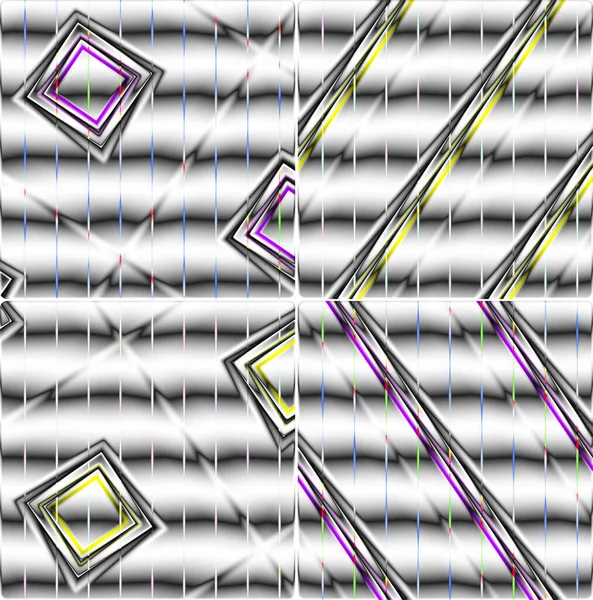 Uppsättning Abstrakta Prydnader Färgglada Grafik Det Kan Användas Som Ett — Stock vektor