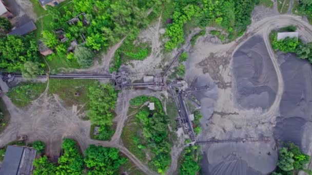 Vista aérea de una mina abierta — Vídeo de stock