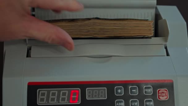 Оборудование Расчета Бумажных Денег — стоковое видео