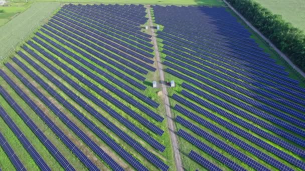 Ecología Paneles Centrales Solares Los Campos Energía Verde Paisaje Innovación — Vídeos de Stock