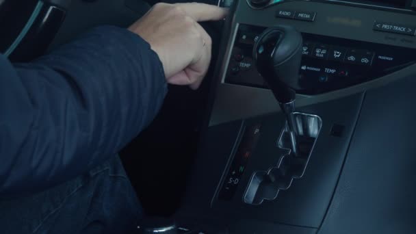 Automatic Transmission Automatic Gear Shift Modern Car — Stockvideo