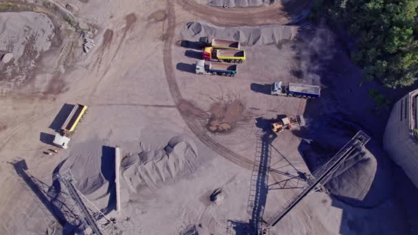 Aerial View Stone Quarry Industrial Extraction Stone Construction Industry — 비디오