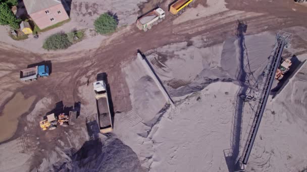 Aerial View Stone Quarry Industrial Extraction Stone Construction Industry — Stok Video