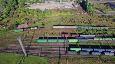 Tren istasyonunda sanayi manzarası