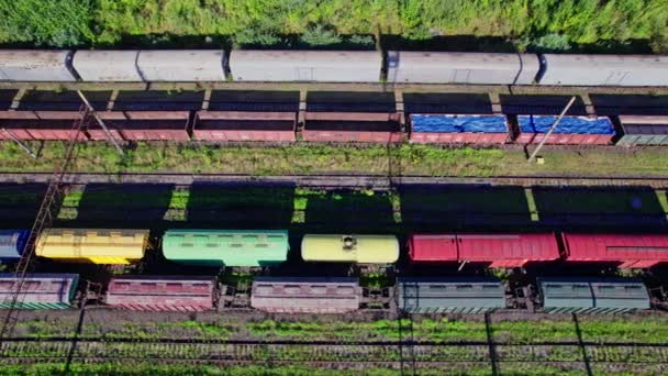 Industrial Landscape Train Depot — Vídeo de Stock