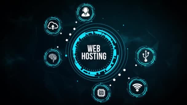 Internet Business Technology Network Concept Web Hosting Activity Providing Storage — Stock Video