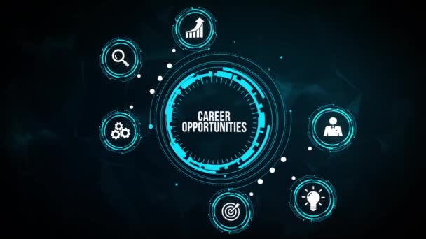 Internet Business Technology Network Concept Career Opportjuies — 图库视频影像