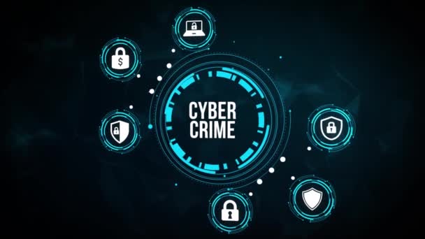 Internet Business Tecnologia Concetto Rete Cyber Security Protezione Dei Dati — Video Stock