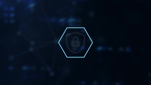 Інтернет Бізнес Технології Мережева Концепція Cyber Security Data Protection Business — стокове відео