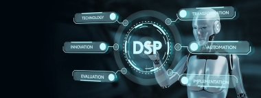 DSP - Talep Tarafı Platformu. Sanal ekranda robot tuşuna bas. 3d hazırlayıcı