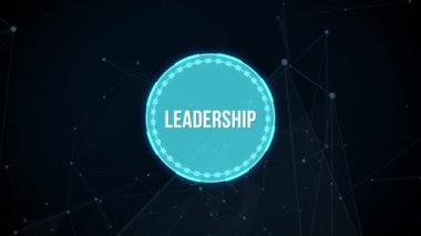 İnternet, iş, teknoloji ve ağ konsepti. Liderlik işletme yönetimi. Sanal düğme.