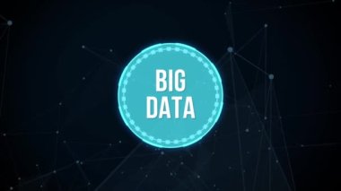 İnternet, iş, teknoloji ve ağ konsepti. Büyük Veri İnternet Bilgileri. Sanal düğme.