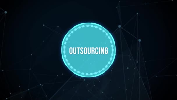 Internet Bisnis Teknologi Dan Konsep Jaringan Outsourcing Sumber Daya Manusia — Stok Video