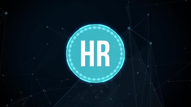Internet Business Technologie Netwerkconcept Human Resources Management Concept Virtuele Knop — Stockvideo