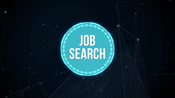 Internet Wirtschaft Technologie Und Netzwerkkonzept Stellensuche Personalrekrutierung Karriere Virtueller Knopf — Stockvideo