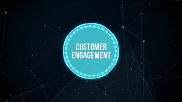 Internet Bisnis Teknologi Dan Konsep Jaringan Menampilkan Tulisan Customer Engagement — Stok Video