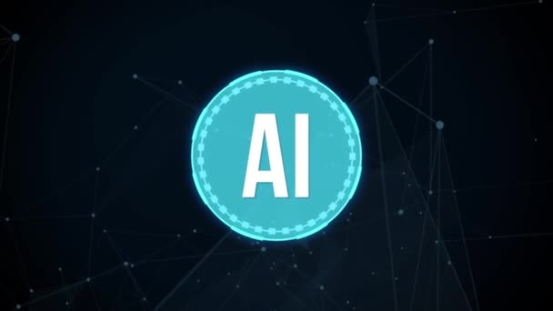 Internet Negocios Tecnología Concepto Red Learning Artificial Intelligence Concept Inglés — Vídeo de stock