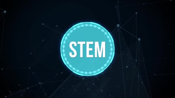 互联网 技术和网络概念 工程和数学 Stem概念 虚拟按钮 — 图库视频影像