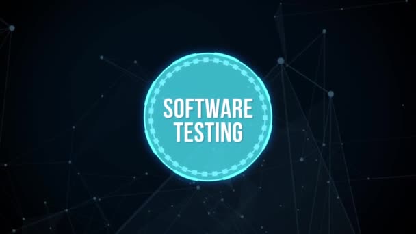 Internet Podnikání Technologie Síťové Koncepce Inscription Software Testing Virtuálním Displeji — Stock video
