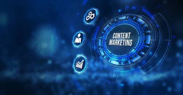 Internet Negócios Tecnologia Conceito Rede Marketing Digital Conceito Estratégia Publicidade — Fotografia de Stock