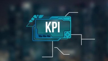 İnternet, iş, teknoloji ve ağ konsepti. KPI İş Konsepti için Anahtar Performans Göstergesi. Sanal düğme.