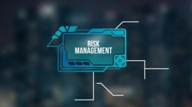 İnternet, iş, teknoloji ve ağ konsepti. Ticari Yatırım Konsepti Risk Yönetimi ve Değerlendirmesi. Sanal düğme.