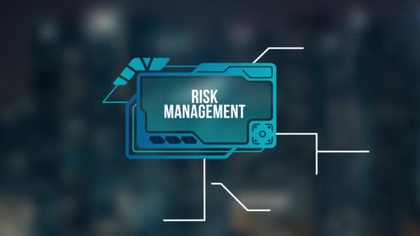 Nternet Teknoloji Konsepti Ticari Yatırım Konsepti Risk Yönetimi Değerlendirmesi Sanal — Stok video