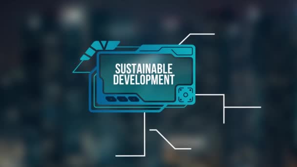Интернет Бизнес Технология Сетевая Концепция Устойчивое Развитие Концепция Облачных Технологий — стоковое видео