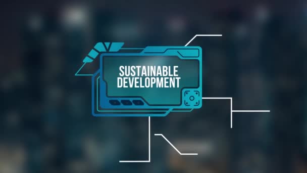 Internet Bisnis Teknologi Dan Konsep Jaringan Sustainable Prasasti Development Konsep — Stok Video